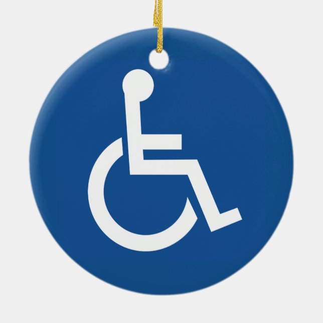 Handicapped Ceramic Ornament (Back)