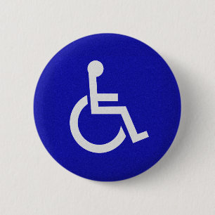 Handicapped Disabled 2 Inch Round Button