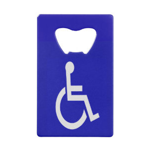 Handicapped Disabled Credit Card Bottle Opener