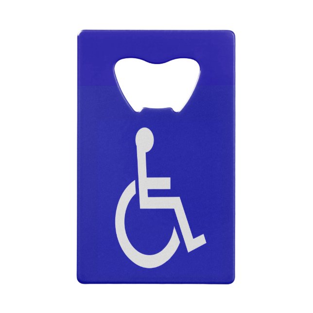 Handicapped Disabled Credit Card Bottle Opener (Front)