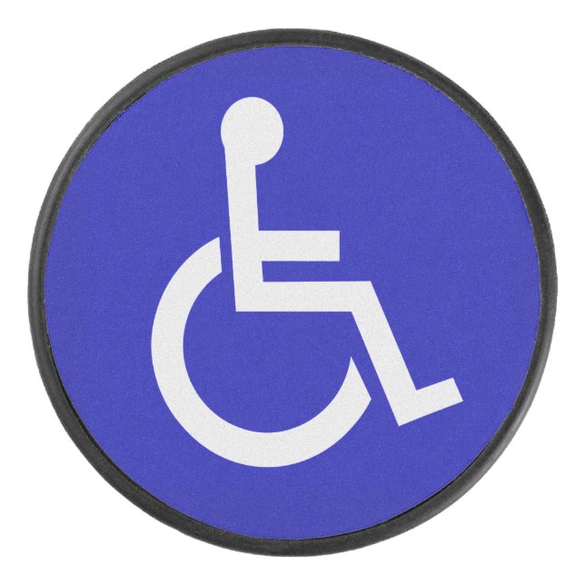 Handicapped Disabled Hockey Puck (Front)