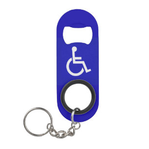 Handicapped Disabled Keychain Bottle Opener