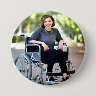 Handicapped Photo Customize Personalize 3 Inch Round Button