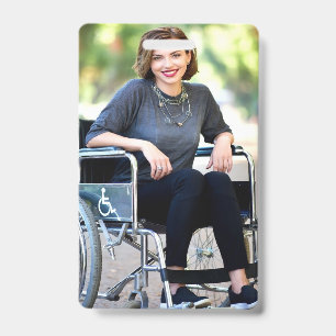 Handicapped Photo Customize Personalize Badge