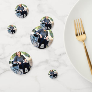 Handicapped Photo Customize Personalize Confetti