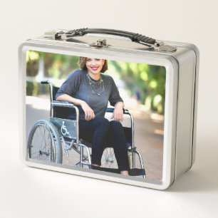 Handicapped Photo Customize Personalize Metal Lunch Box