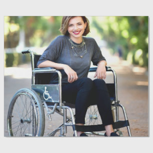 Handicapped Photo Customize Personalize Wrapping Paper