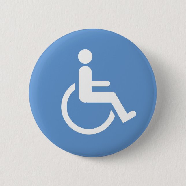 HANDICAPPED sign 2 Inch Round Button (Front)