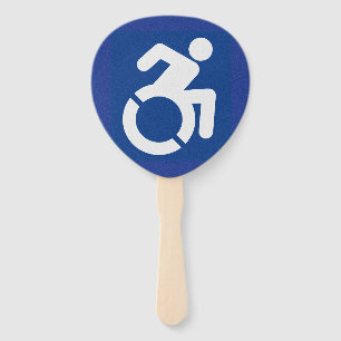 Handicapped Sign Modern Hand Fan