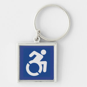 Handicapped Sign Modern Keychain