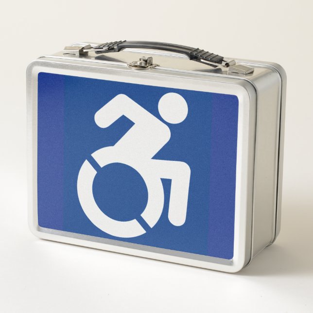 Handicapped Sign Modern Metal Lunch Box (Front)
