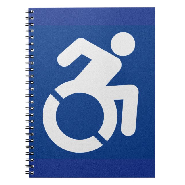 Handicapped Sign Modern Notebook (Front)