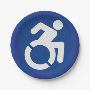 Handicapped Sign Modern Paper Plate
