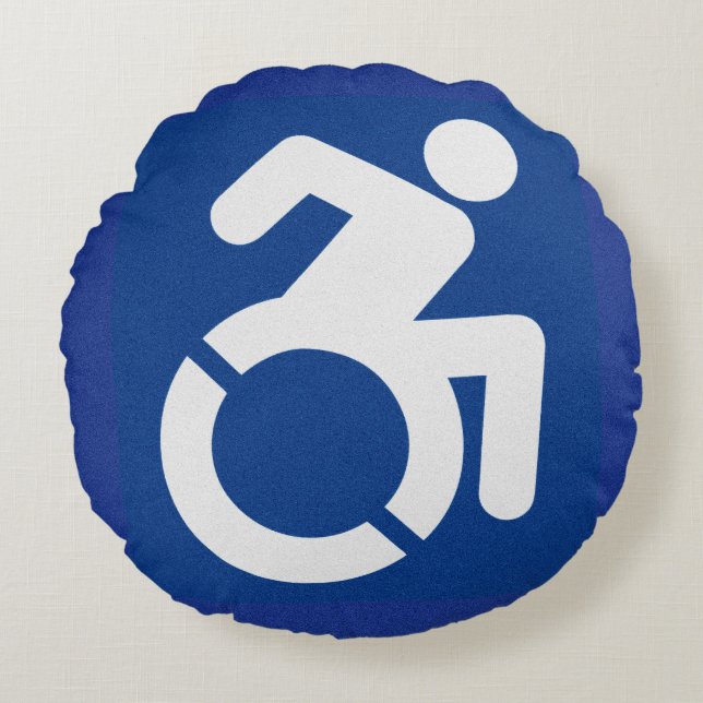Handicapped Sign Modern Round Pillow (Front)