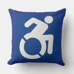 Handicapped Sign Modern Throw Pillow
