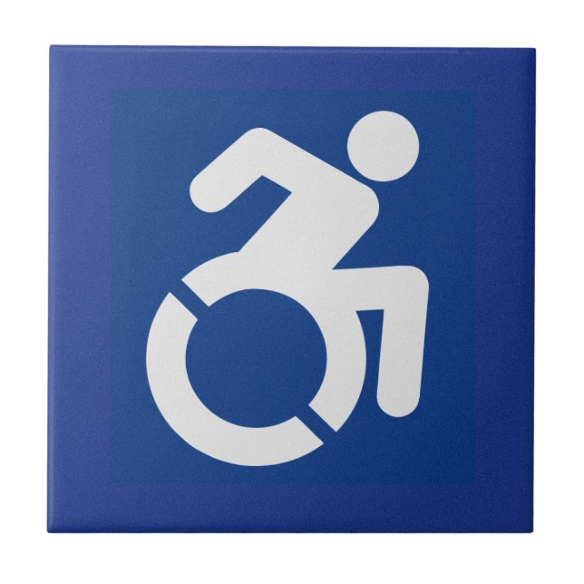 Handicapped Sign Modern Tile (Front)