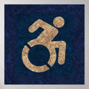 Handicapped Textured Poster