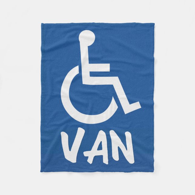 Handicapped Van Fleece Blanket (Front)