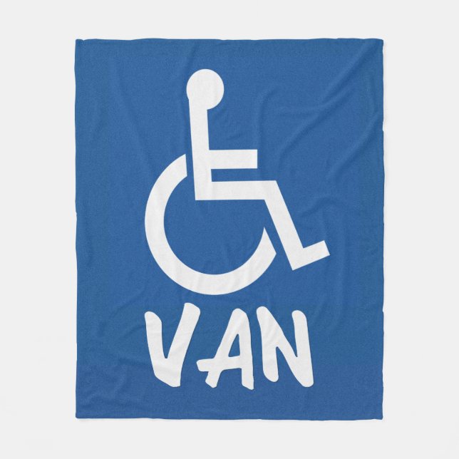 Handicapped Van Fleece Blanket (Front)