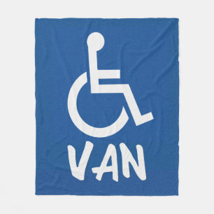 Handicapped Van Modern Fleece Blanket