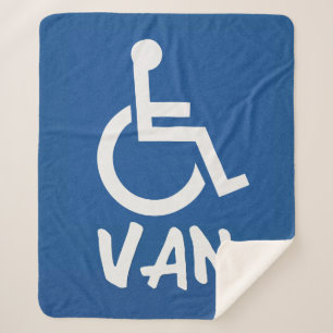 Handicapped Van Modern Sherpa Blanket