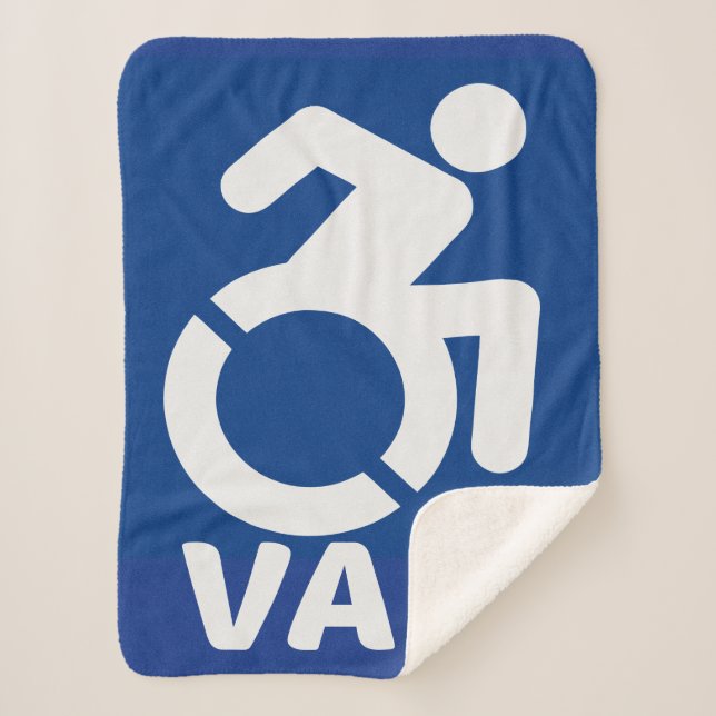 Handicapped Van Modern Sherpa Blanket (Front)