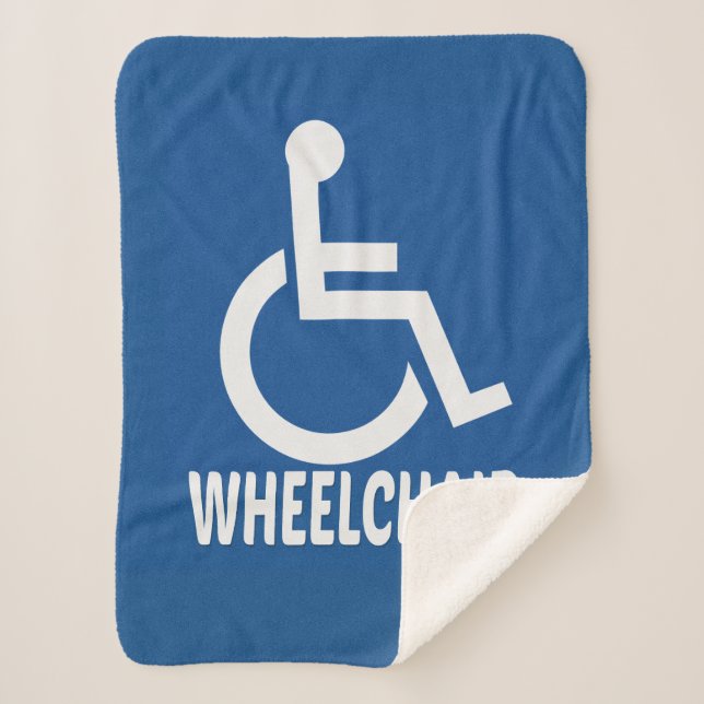 Handicapped Wheelchair Sherpa Blanket (Front)