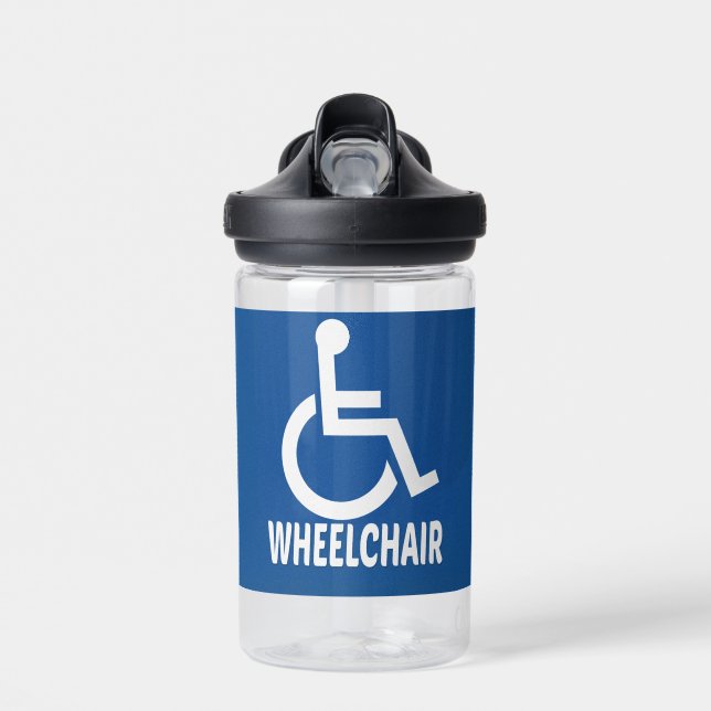 Handicapped Wheelchair Water Bottle (Front)