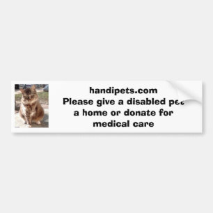 Handipets website bumper sticker