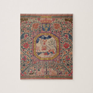 Handknitted carpet depicting Jacob's dream, Alsace Jigsaw Puzzle