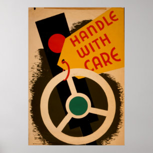 Handle With Care 1943 WPA Poster vintage