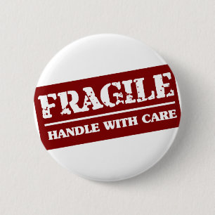 Handle with care 2 inch round button