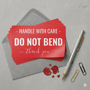 Handle with Care - Do Not Bend Sticker