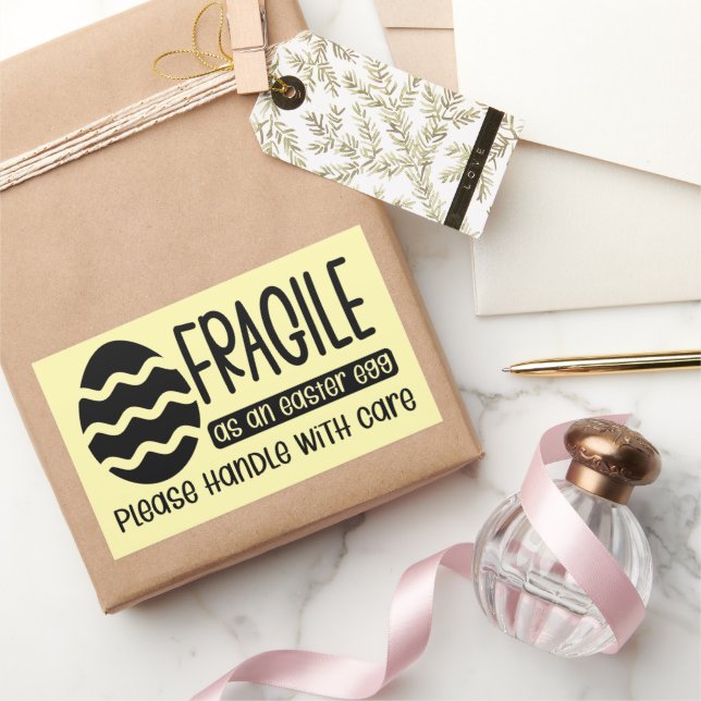 Handle With Care Easter Theme Small Business Sticker (Gifting)