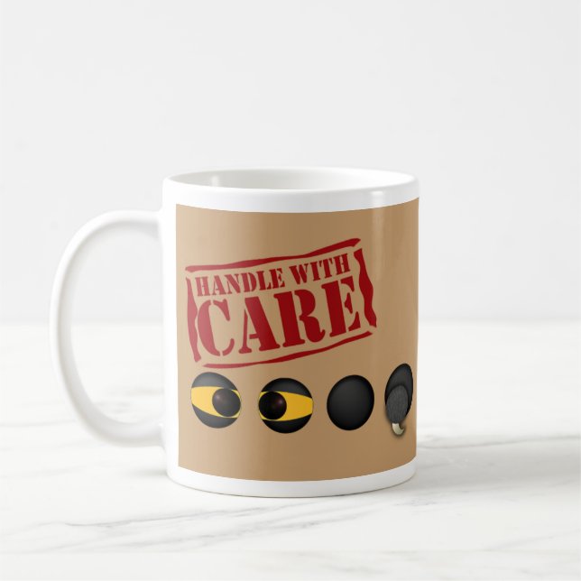 Handle with Care Novelty Coffee Mug (Left)