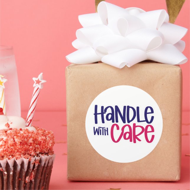 Handle With Care - Small Business Sticker (Party)
