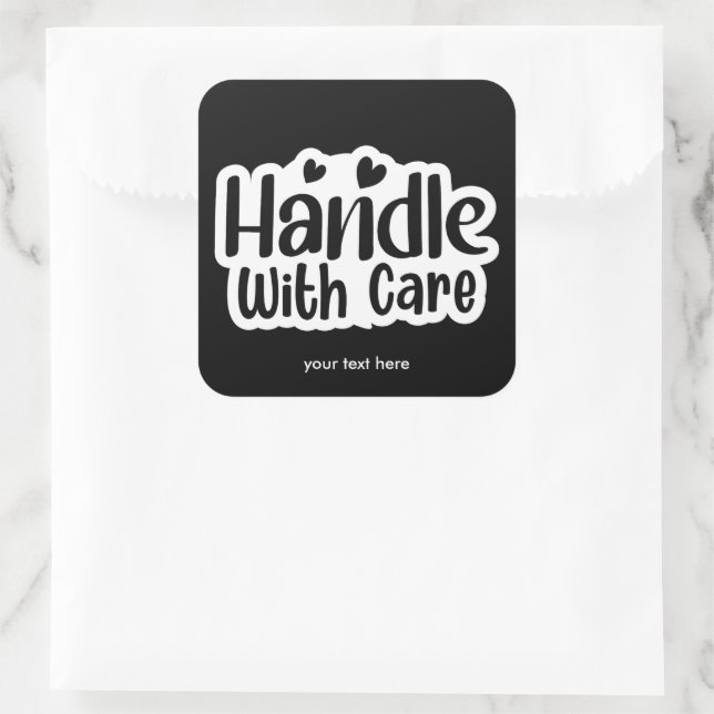 Handle with care sticker (Bag)