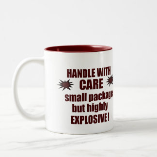 "'Handle with Care" Two-Tone Coffee Mug