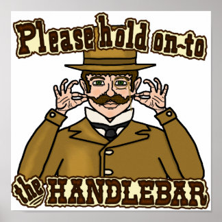 Handlebar Moustache Gentleman Poster