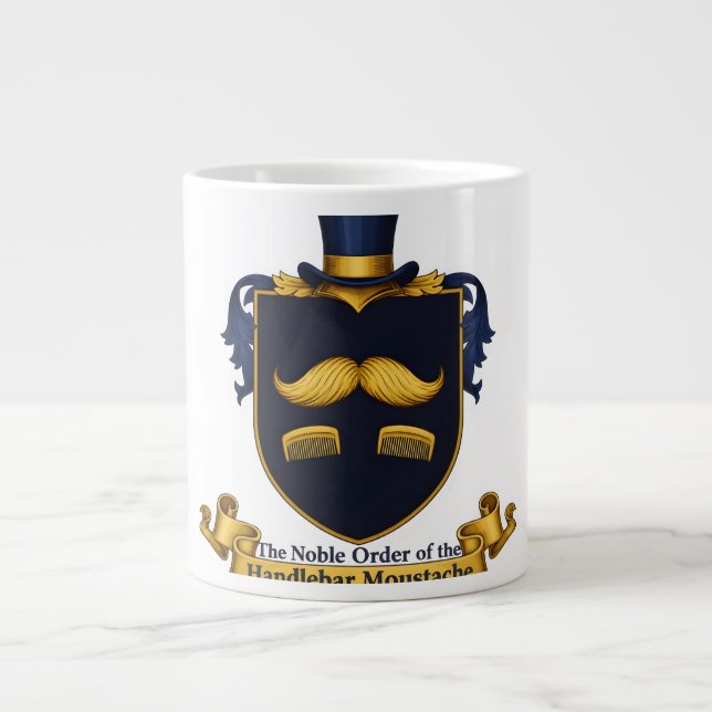 Handlebar Moustache Gentleman's Coffee Mug (Devant)