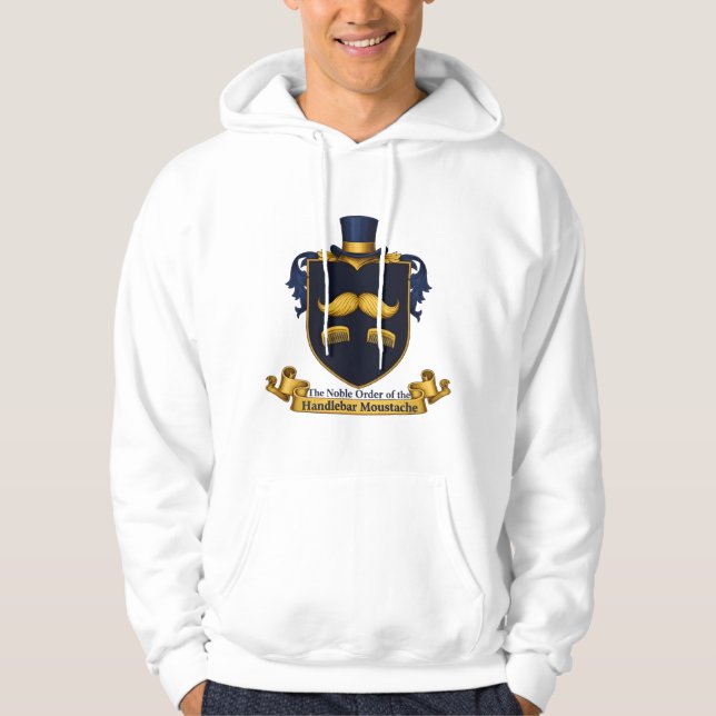 Handlebar Moustache Gentleman's Hoodie (Front)