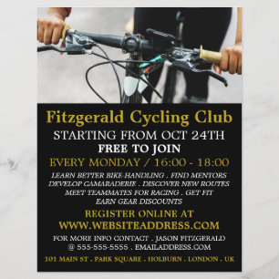 Handlebars, Cycling Club Advertising Flyer