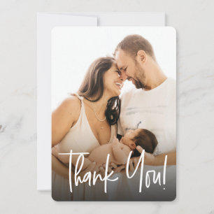 Handlettering Custom Photos Baby shower  Thank You Card