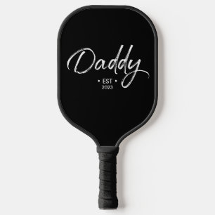 Handlettering Script Daddy Established year Pickleball Paddle
