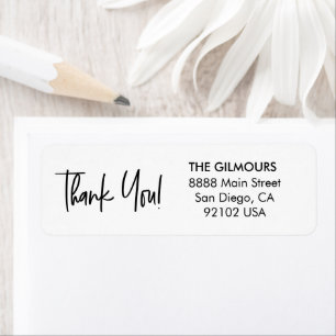 Handlettering Thank you Baby Shower Modern