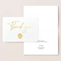 Handlettering thank you Modern Gold business logo