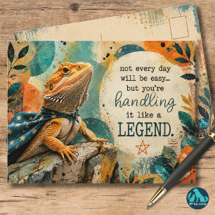 Handling It Like a Legend Inspirational Postcard