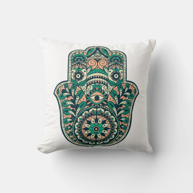 Handma Throw Pillow (Front)