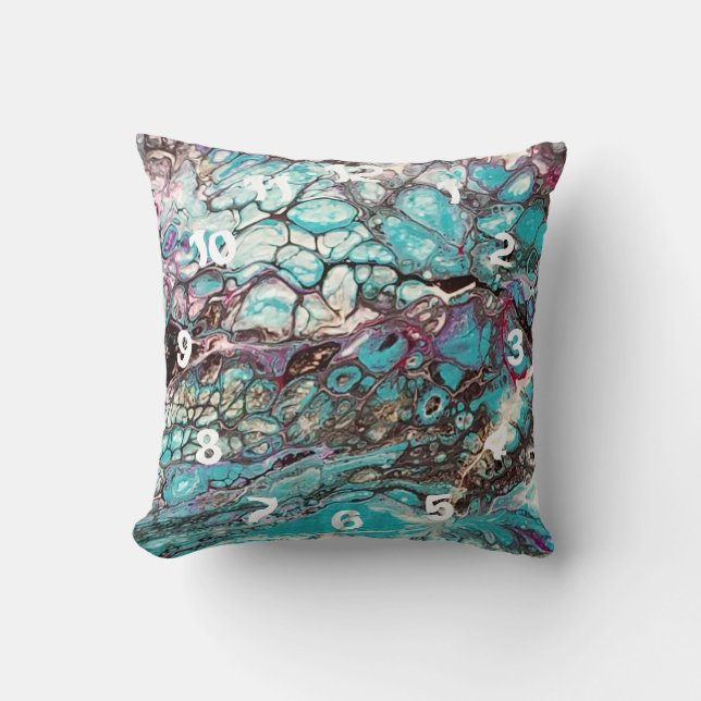 Handmade abstract painting - Kook Art - Throw Pillow (Front)