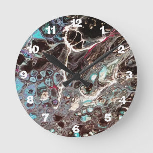 Handmade abstract painting - Kook Art - Wall Clock